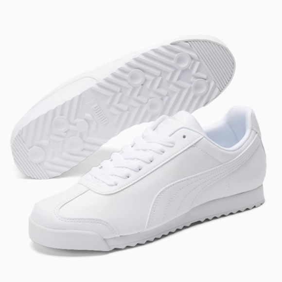 Puma Other - Puma Men’s Roma Basic All White Lace Up Sneakers New in box